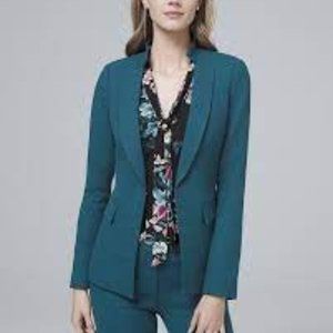White House Black Market Teal Lined Jacket